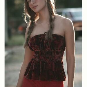 Anthropologie Somerset Strapless Blouse